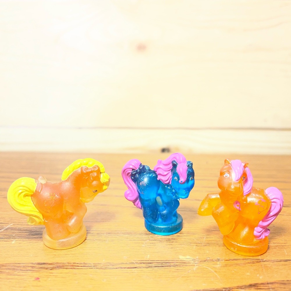 Vintage 1989 Hasbro My Little Pony Petite Ponies Sunsparkle Lot of 3